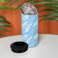 Baby Blue Mermaid Puakenikeni Maile Lei 4 in 1 Can Cooler Tumbler LT01 - Polynesian Pride