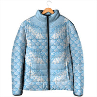 Baby Blue Mermaid Puakenikeni Maile Lei Padded Jacket