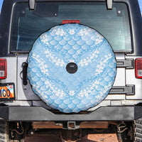 Baby Blue Mermaid Puakenikeni Maile Lei Spare Tire Cover
