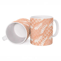Apricot Mermaid Puakenikeni Maile Lei Ceramic Mug LT01 - Polynesian Pride