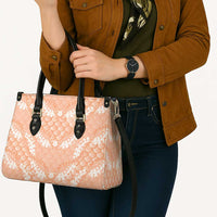 Apricot Mermaid Puakenikeni Maile Lei Leather Bag