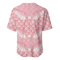 Soft Pink Mermaid Puakenikeni Maile Lei Baseball Jersey