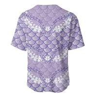 Lilac Mermaid Puakenikeni Maile Lei Baseball Jersey
