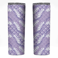 Lilac Mermaid Puakenikeni Maile Lei Skinny Tumbler LT01 Purple - Polynesian Pride