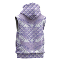 Lilac Mermaid Puakenikeni Maile Lei Sleeveless Zip Hoodie