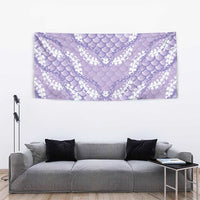 Lilac Mermaid Puakenikeni Maile Lei Tapestry