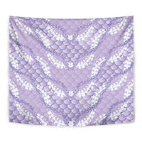 Lilac Mermaid Puakenikeni Maile Lei Tapestry