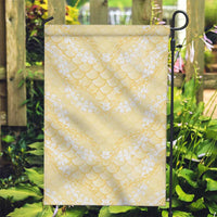 Pastel Yellow Mermaid Puakenikeni Maile Lei Garden Flag