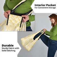Pastel Yellow Mermaid Puakenikeni Maile Lei Grocery Bag