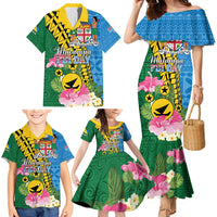 Personalised Malampa Fiji Day Family Matching Mermaid Dress and Hawaiian Shirt Tropical Tapa Pattern LT01 - Polynesian Pride