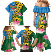 Personalised Malampa Fiji Day Family Matching Mermaid Dress and Hawaiian Shirt Tropical Tapa Pattern LT01 - Polynesian Pride