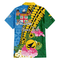 Personalised Malampa Fiji Day Family Matching Tank Maxi Dress and Hawaiian Shirt Tropical Tapa Pattern LT01 - Polynesian Pride