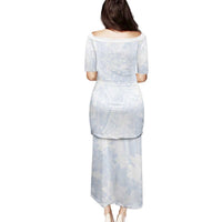 Samoa White Sunday Family Matching Puletasi and Hawaiian Shirt Plumeria Floral LT01 - Polynesian Pride