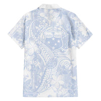 Samoa White Sunday Family Matching Summer Maxi Dress and Hawaiian Shirt Plumeria Floral LT01 - Polynesian Pride