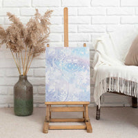 Samoa White Sunday Canvas Wall Art Sweet Pastel Plumeria Floral