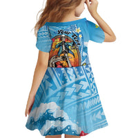 Personalized Aloha Hawaii Skeleton Surfing Family Matching Mermaid Dress and Hawaiian Shirt Tribal Shark Plumeria