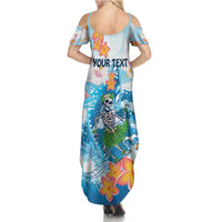 Personalized Hawaii Hula Girl Skeleton Dancing Family Matching Summer Maxi Dress and Hawaiian Shirt Hibiscus Tribal Shark LT01 - Polynesian Pride