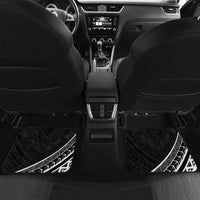 Kia Orana Cook Islands Car Mats Circle Stars With Floral White Pattern LT01 - Polynesian Pride