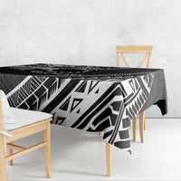 Kia Orana Cook Islands Tablecloth Circle Stars With Floral White Pattern LT01 - Polynesian Pride