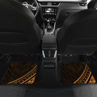 Kia Orana Cook Islands Car Mats Circle Stars With Floral Gold Pattern LT01 - Polynesian Pride