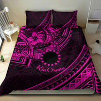Kia Orana Cook Islands Bedding Set Circle Stars With Floral Pink Pattern LT01 - Polynesian Pride