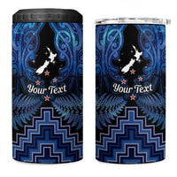 Personalised Aotearoa Matariki 4 in 1 Can Cooler Tumbler Blue Fern Maori Poutama LT01 One Size: 16 oz Blue - Polynesian Pride