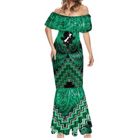 Personalised Aotearoa Matariki Mermaid Dress Green Fern Maori Poutama LT01 - Polynesian Pride