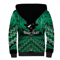 Personalised Aotearoa Matariki Sherpa Hoodie Green Fern Maori Poutama LT01 - Polynesian Pride