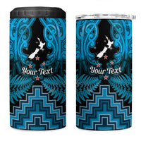 Personalised Aotearoa Matariki 4 in 1 Can Cooler Tumbler Turquoise Fern Maori Poutama LT01 One Size: 16 oz Turquoise - Polynesian Pride