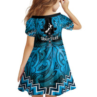 Personalised Aotearoa Matariki Family Matching Puletasi and Hawaiian Shirt Turquoise Fern Maori Poutama LT01 - Polynesian Pride