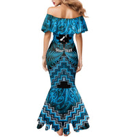 Personalised Aotearoa Matariki Mermaid Dress Turquoise Fern Maori Poutama LT01 - Polynesian Pride