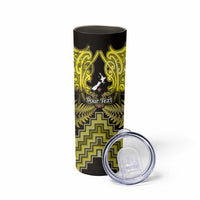 Personalised Aotearoa Matariki Skinny Tumbler Yellow Fern Maori Poutama LT01 - Polynesian Pride