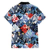 Hawaii Tropicana Blue Pattern Family Matching Long Sleeve Bodycon Dress and Hawaiian Shirt LT01 - Polynesian Pride