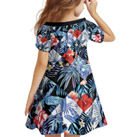 Hawaii Tropicana Blue Pattern Family Matching Mermaid Dress and Hawaiian Shirt LT01 - Polynesian Pride