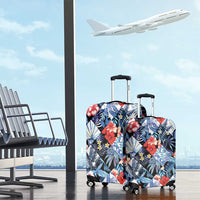 Hawaii Tropicana Blue Pattern Luggage Cover - Polynesian Pride