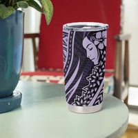 Polynesian Women Day 2024 Tumbler Cup Hibiscus Girl Tribal LT01 - Polynesian Pride