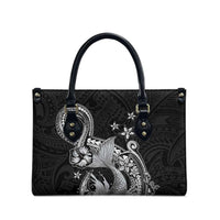Hawaii Mermaid Monotone Leather Bag Polynesian Pattern Fish Hook
