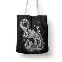 Hawaii Mermaid Monotone Tote Bag Polynesian Pattern Fish Hook