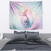 Hawaii Mermaid Sweet Pastel Tapestry Polynesian Pattern Fish Hook