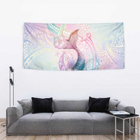 Hawaii Mermaid Sweet Pastel Tapestry Polynesian Pattern Fish Hook