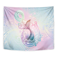 Hawaii Mermaid Sweet Pastel Tapestry Polynesian Pattern Fish Hook