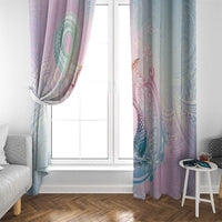 Hawaii Mermaid Sweet Pastel Window Curtain Polynesian Pattern Fish Hook