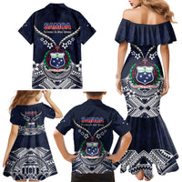 Samoa Independence Day Family Matching Mermaid Dress and Hawaiian Shirt Ula Nifo Mix Turtle LT01 - Polynesian Pride
