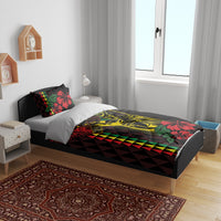 King Kamehameha Day Bedding Set Hawaii Kakau Reggae