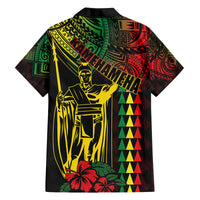 King Kamehameha Day Family Matching Off Shoulder Maxi Dress and Hawaiian Shirt Hawaii Kakau Reggae