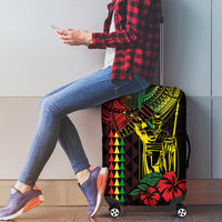 King Kamehameha Day Luggage Cover Hawaii Kakau Reggae
