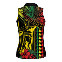 King Kamehameha Day Women Sleeveless Polo Shirt Hawaii Kakau Reggae LT01 - Polynesian Pride