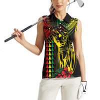 King Kamehameha Day Women Sleeveless Polo Shirt Hawaii Kakau Reggae LT01 - Polynesian Pride