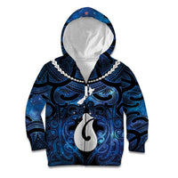 Personalized Maori Matariki Hei Matau Kid Hoodie Maori Kowhaiwhai Pattern Galaxy