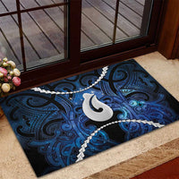 Maori Matariki Hei Matau Rubber Doormat Maori Kowhaiwhai Pattern Galaxy